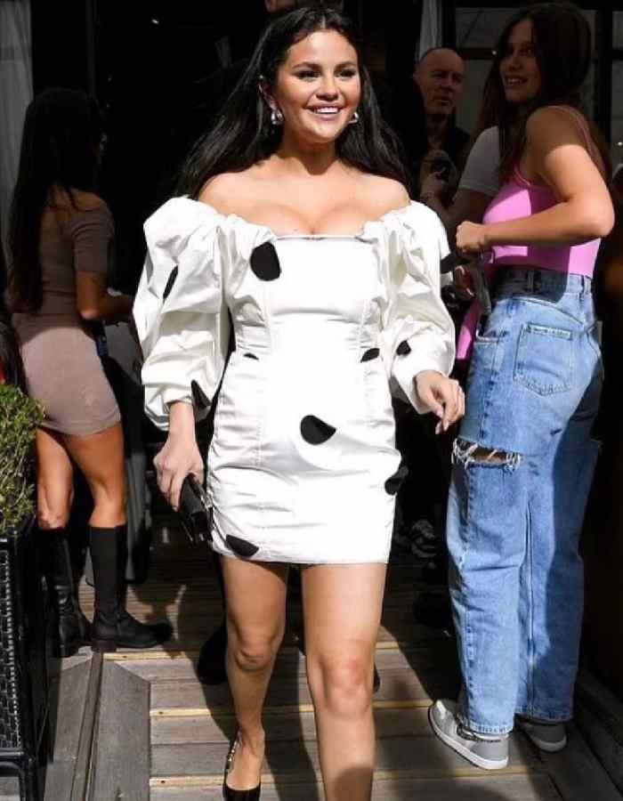 Selena Gomez Makes a Stylish Statement in Paris with Jacquemus Polka Dot Mini Dress