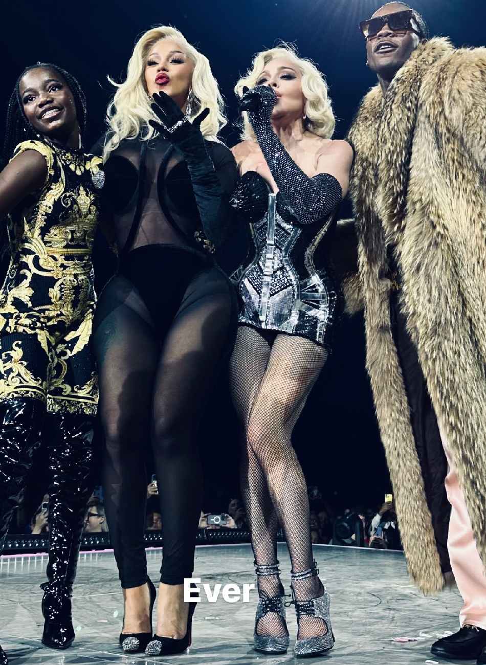 Cardi B Surprises at Madonna Celebration Show