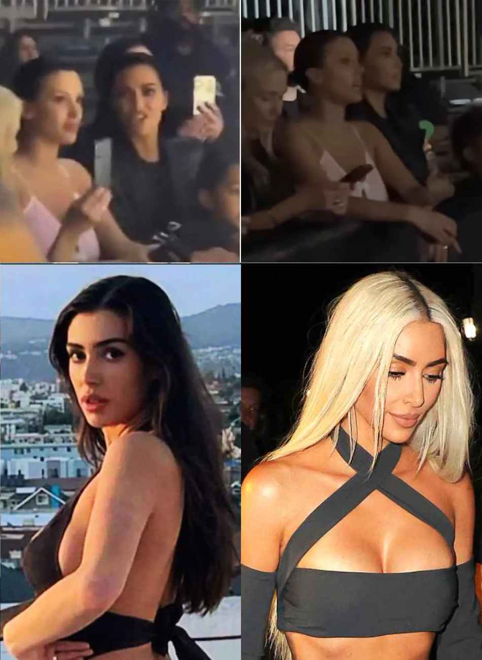Kim Kardashian and Bianca Censori at Kanye West Concert