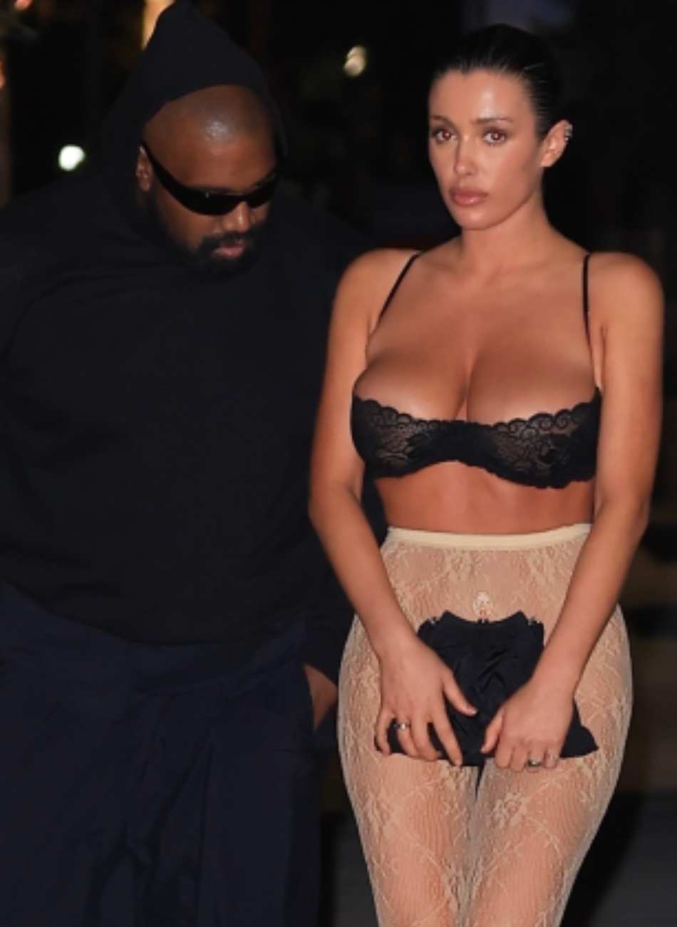 Bianca Censori Stuns in Sheer Tights and Lace Bra on Date with Kanye Amid Family Support