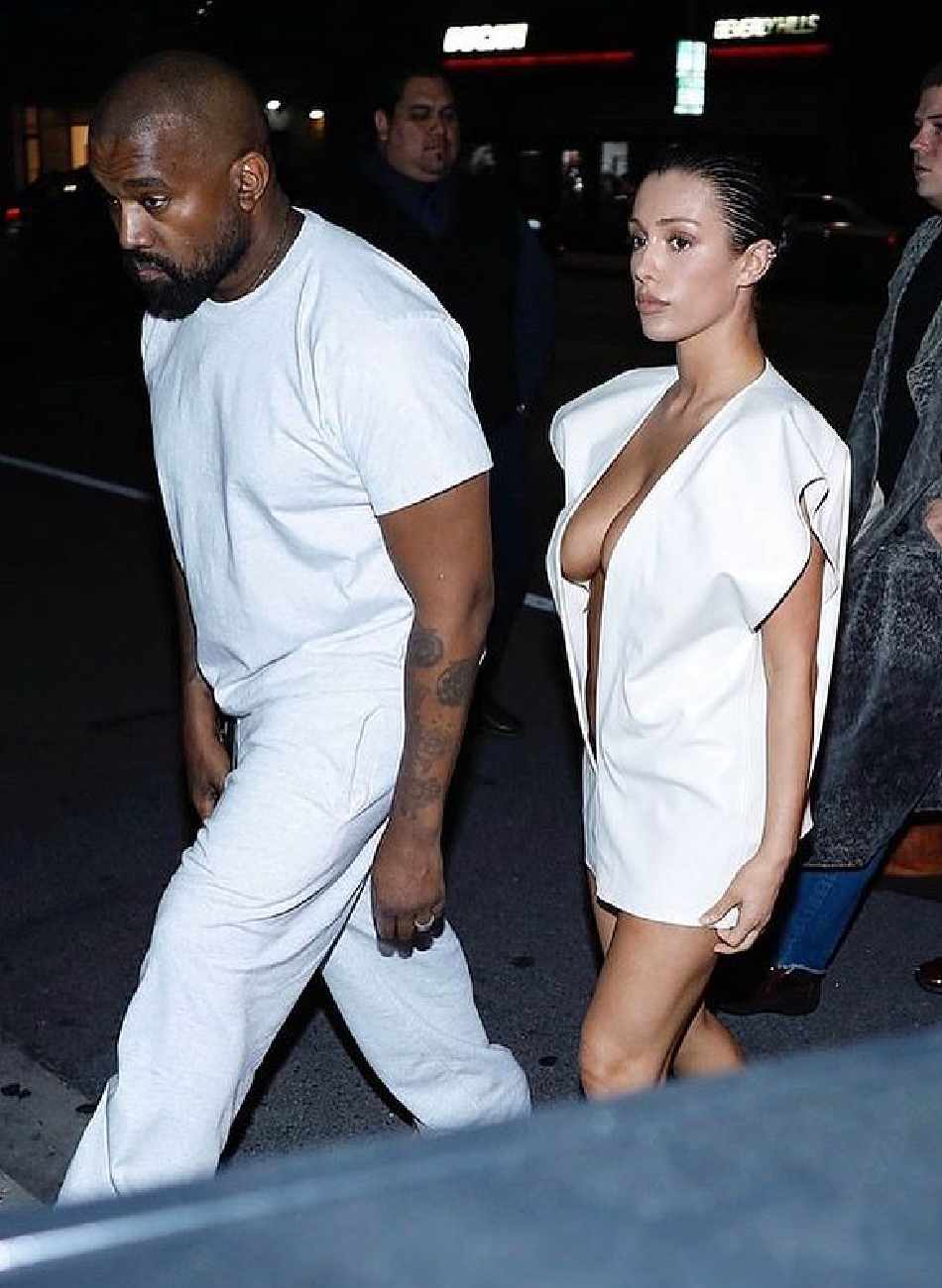 Bianca Censori Kim Kardashian-Inspired Dress