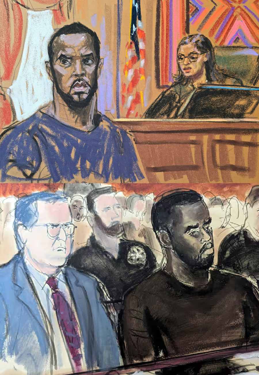 Courtroom Sketches Show P Diddy in Prison Jumpsuit