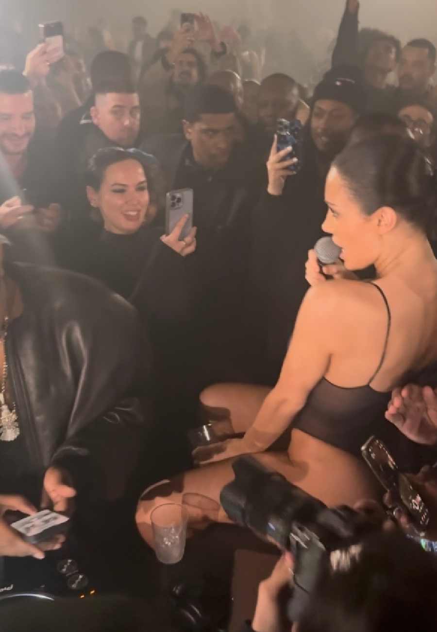 Bianca Censori Surprises Fans with Singing at Kanye West’s Grammys Party