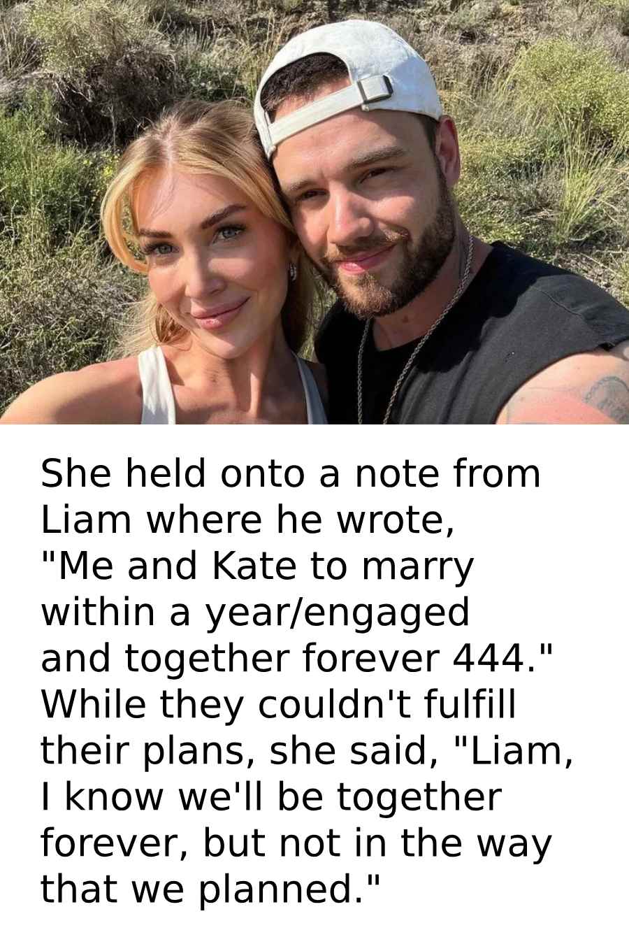 Kate shared a touching message online