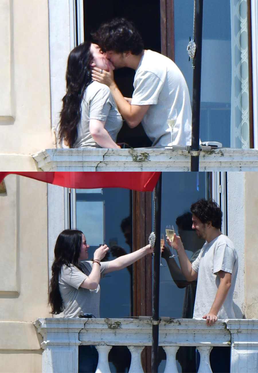Billie Eilish and Nat Wolff Make Their Romance Official with a Steamy Balcony Kiss