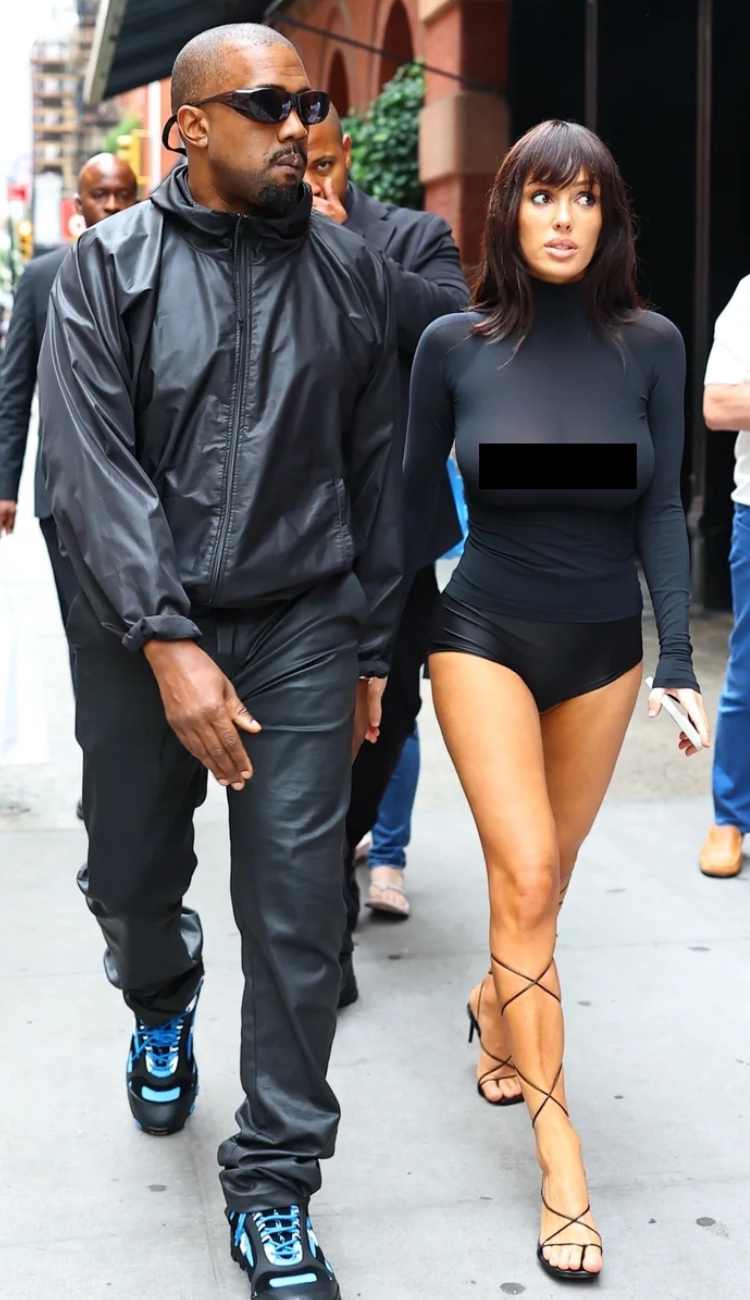 Bianca wore a sheer black top paired with tiny black shorts