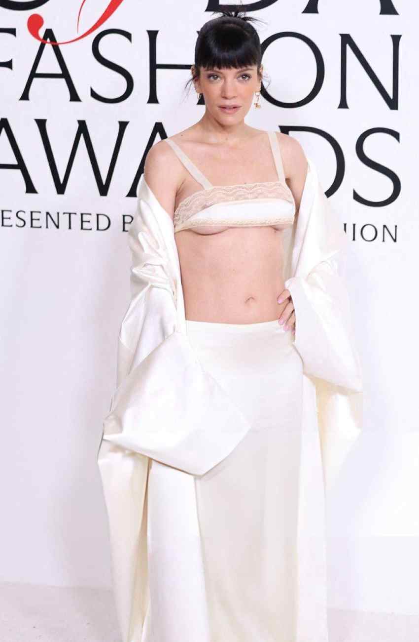 Lily Allen turns heads in sheer lingerie look at 2025 CFDAs
