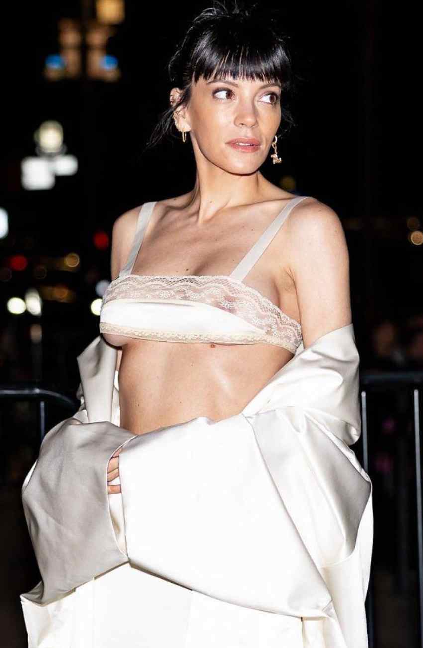 Lily Allen turns heads in sheer lingerie look at 2025 CFDAs