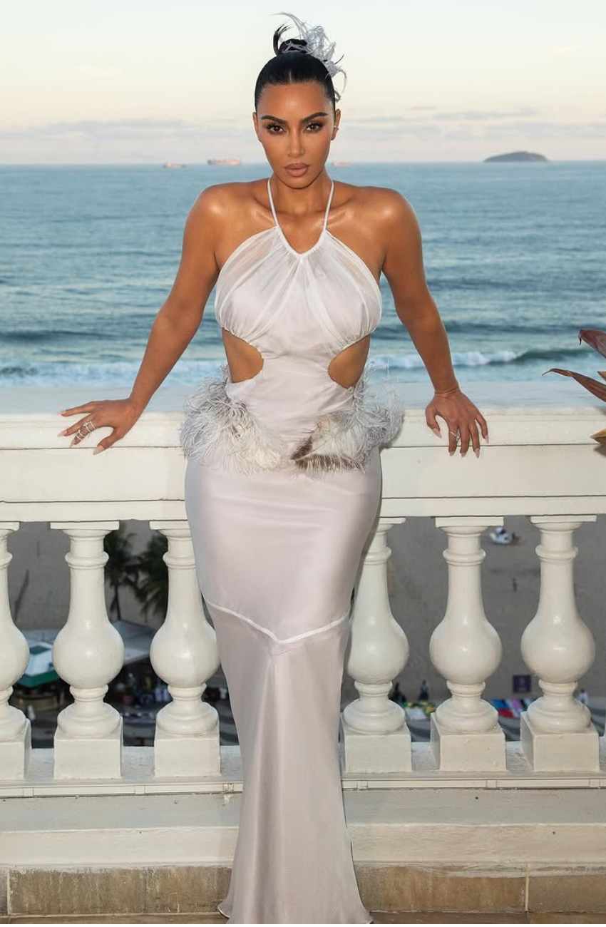 Kim Kardashian Turns Heads in Backless