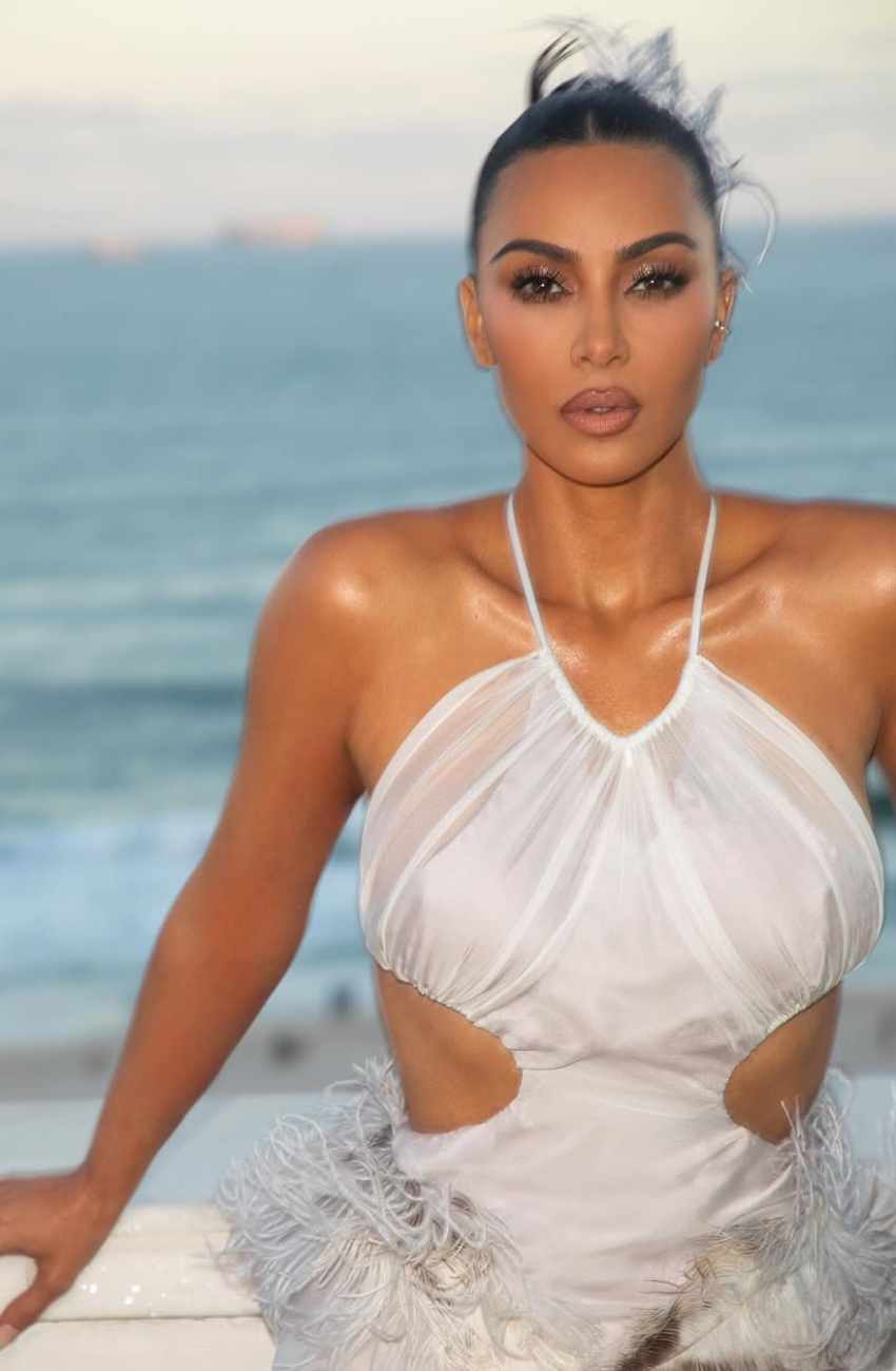 Kim Kardashian Turns Heads in Backless