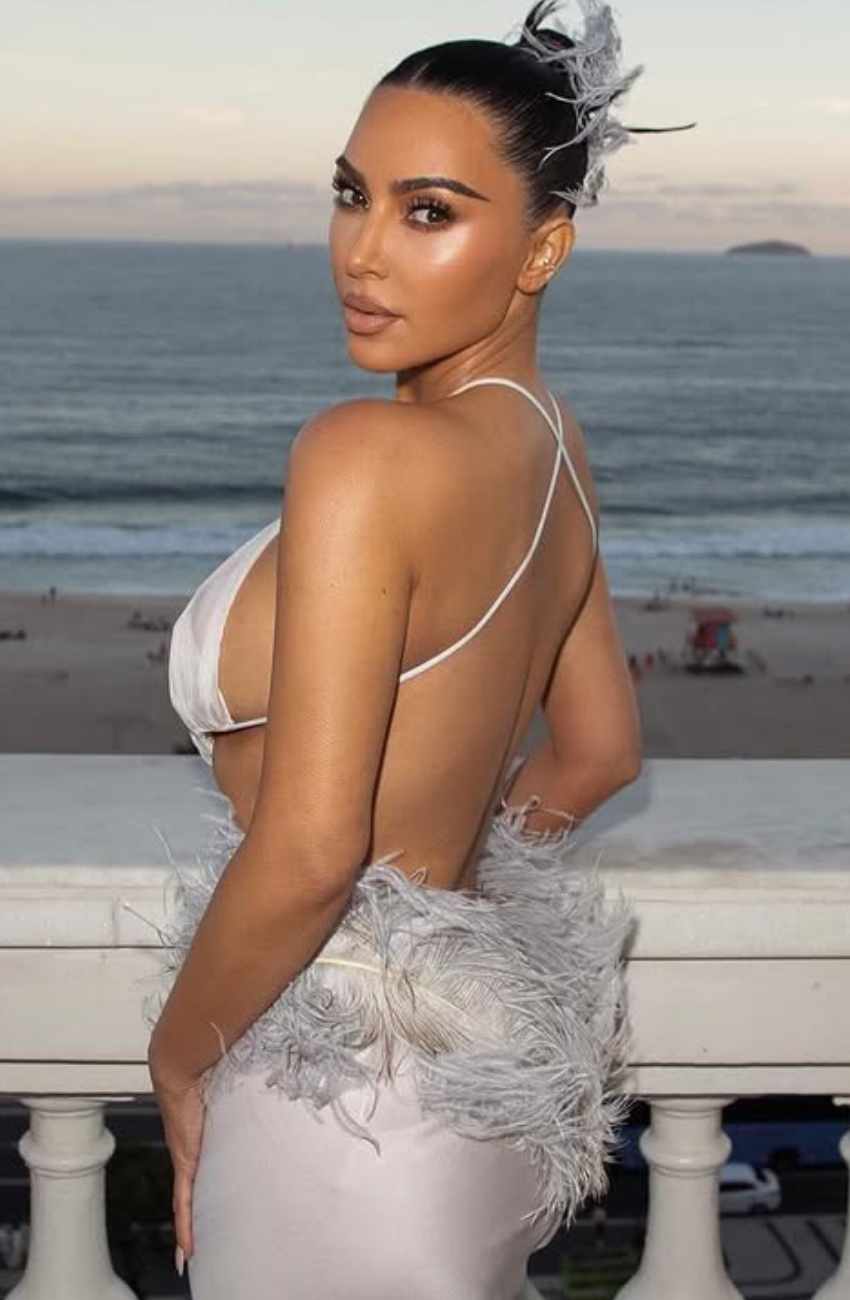 Kim Kardashian Turns Heads in Backless