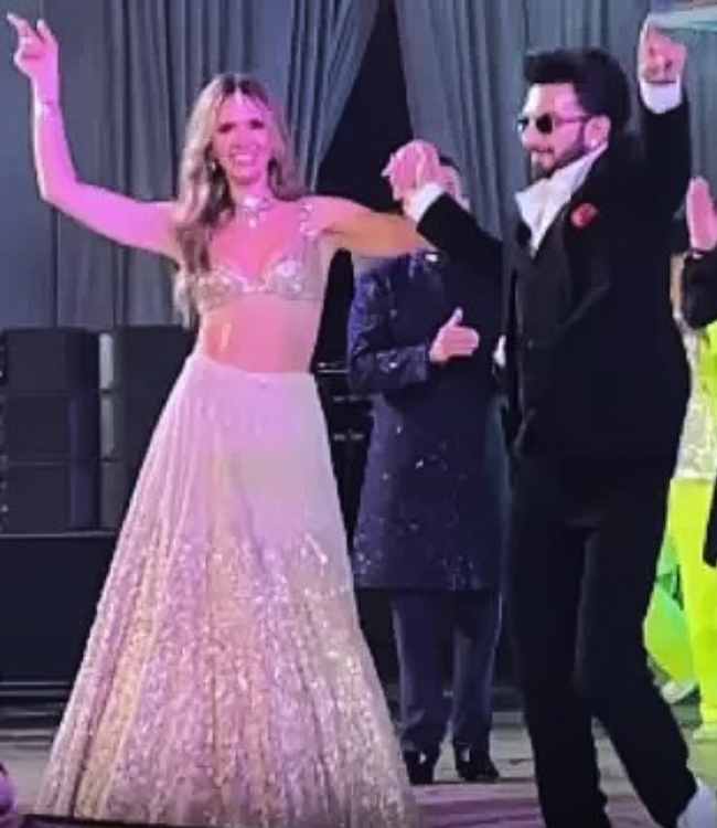 Ranveer Singh Dances With Bettina at Netra–Vamsi’s Sangeet Night