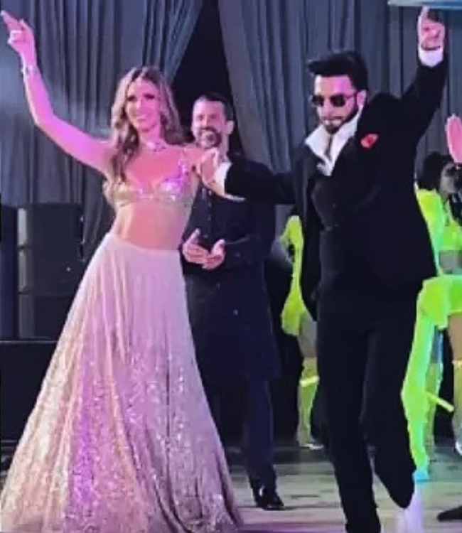 Ranveer Singh Dances With Bettina at Netra–Vamsi’s Sangeet Night