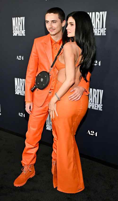Timothee Chalamet and Kylie Jenner at Marty Supreme Premiere