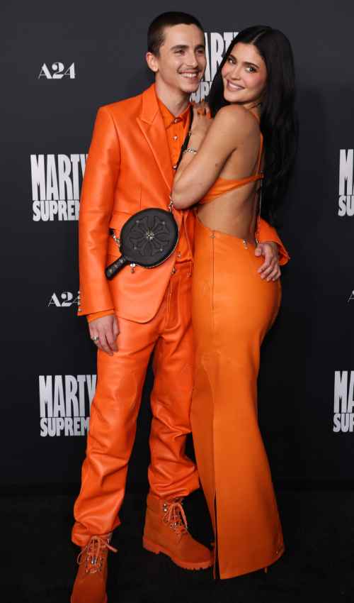 Timothee Chalamet and Kylie Jenner at Marty Supreme Premiere