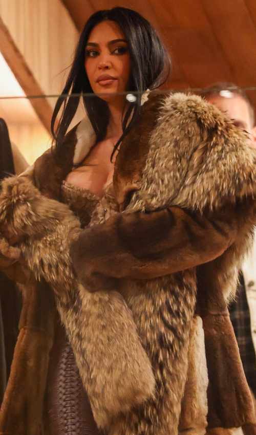 Kim Kardashian stuns in daring sheer look at Aspen New Year party