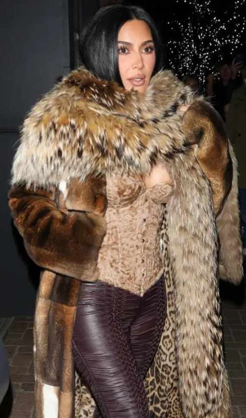 Kim Kardashian stuns in daring sheer look at Aspen New Year party