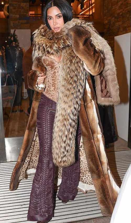 Kim Kardashian stuns in daring sheer look at Aspen New Year party