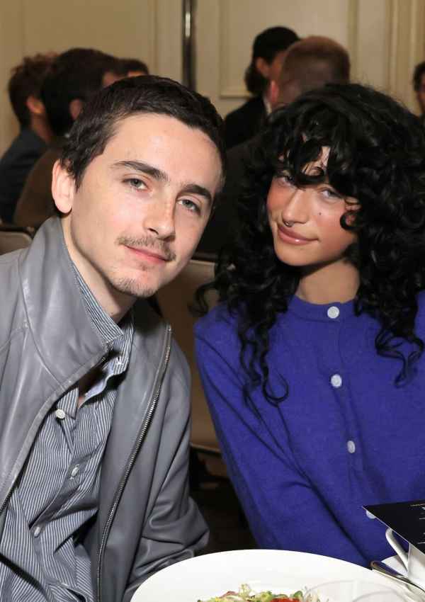 Timoth&eacute;e Chalamet attends the AFI Awards Luncheon without Kylie Jenner