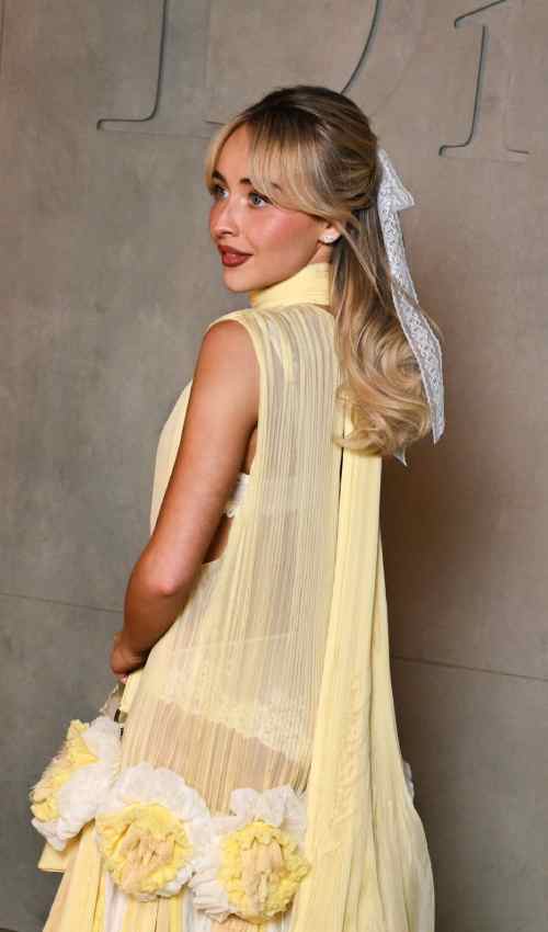 Sabrina Carpenter Stuns in Sheer Yellow Dress at Dior Show