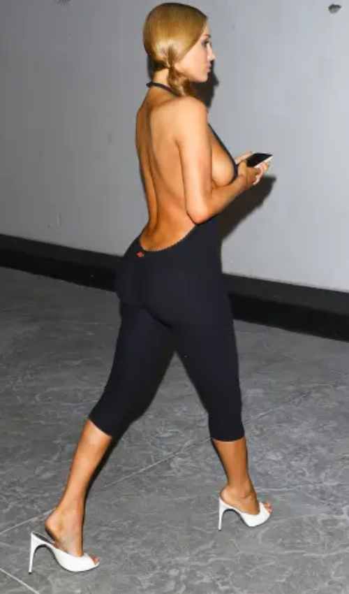 Bianca Censori Turns Heads in Plunging Bodysuit During Kanye West Date Night