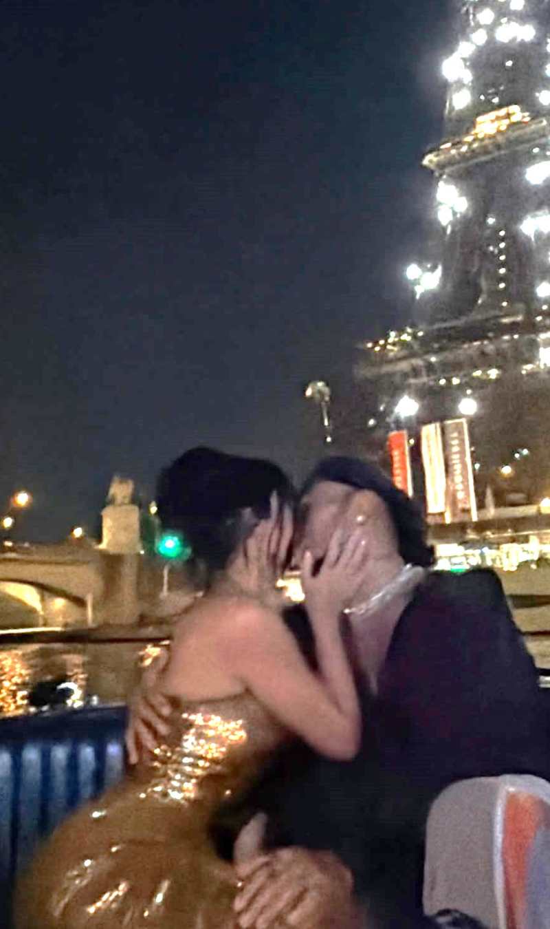 Kim Kardashian and Lewis Hamilton Kiss