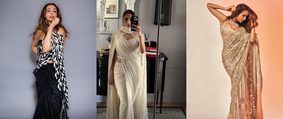 Malaika Arora spread her magic in a white pearl-embedded saree