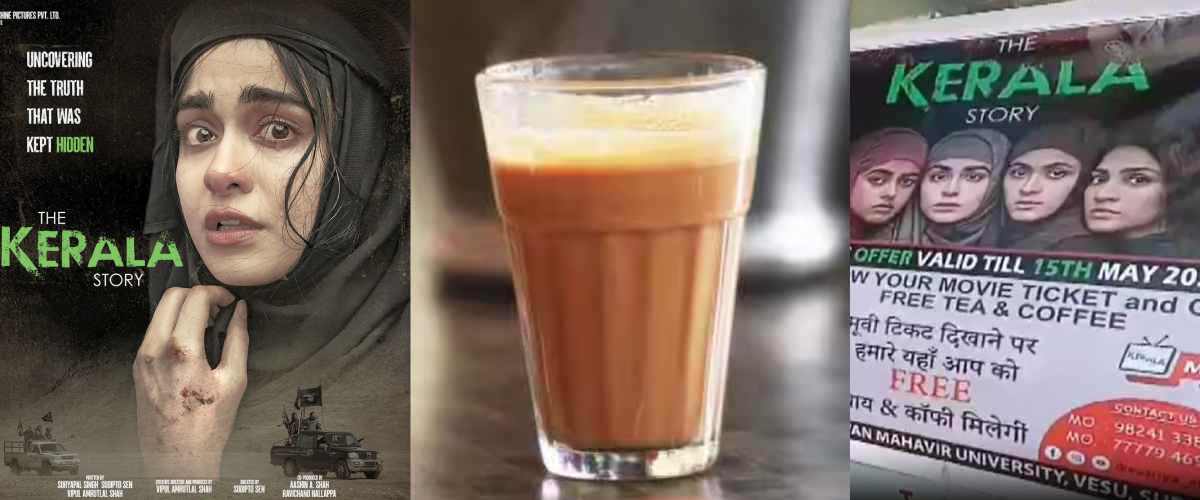 Free tea and coffee on showing the ticket of The Kerala Story movie