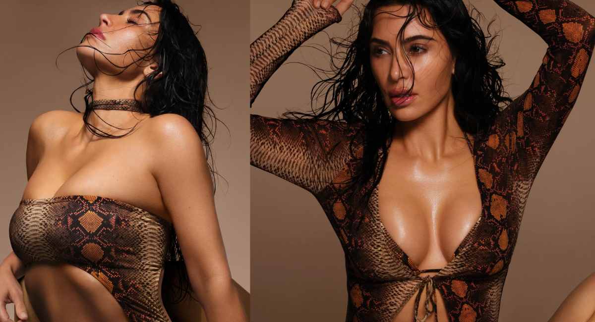 Kim Kardashian Racy SKIMS Swimwear Shoot Turks and Caicos Teasers