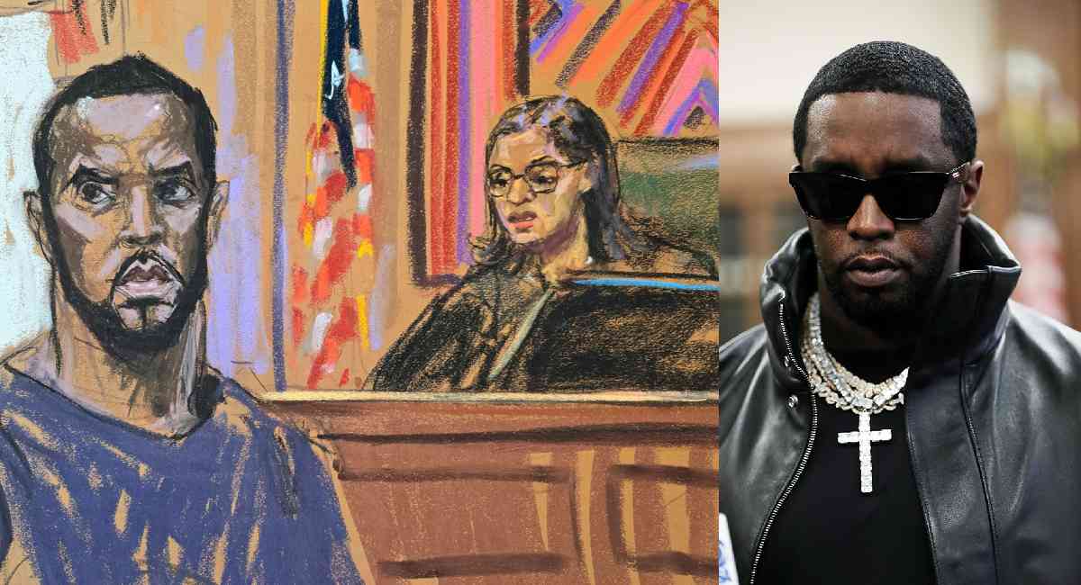 P Diddy in Court Sketches Wearing Prison Jumpsuit