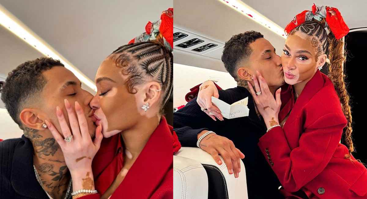 Winnie Harlow engaged to NBA star Kyle Kuzma with 8.5-carat ring