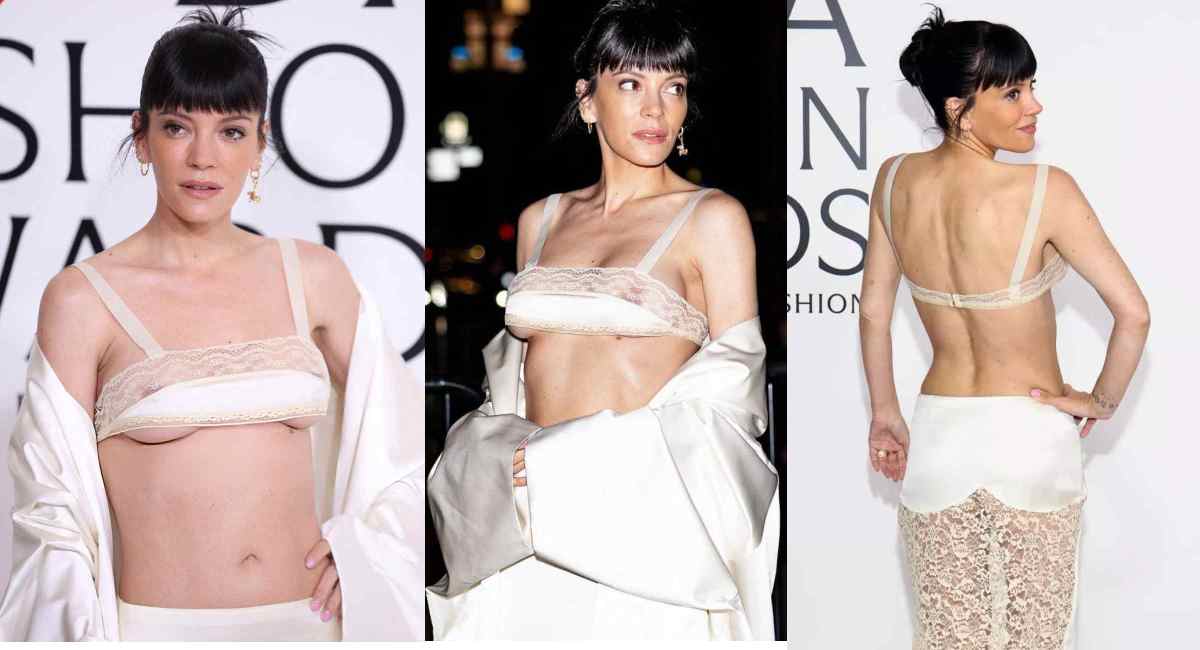 Lily Allen turns heads in sheer lingerie look at 2025 CFDAs