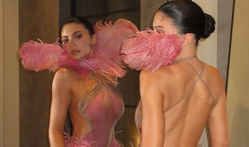 Kylie celebrates holidays with Kylie Cosmetics event in Los Angeles