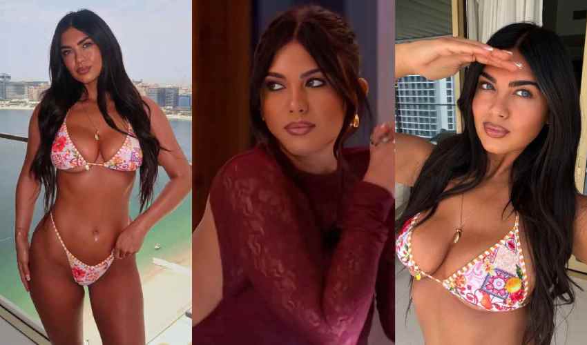 Belle Hassan Flaunts Toned Curves in Floral Bikini During Luxury Dubai Getaway