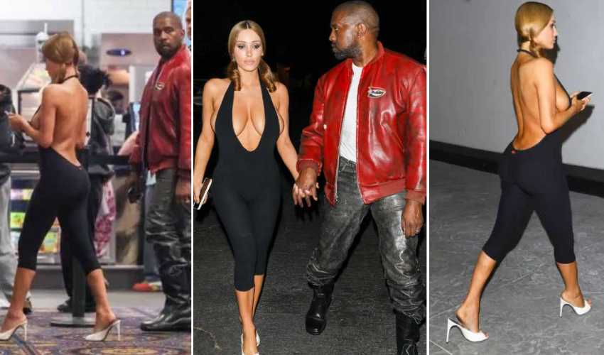 Bianca Censori Turns Heads in Plunging Bodysuit During Kanye West Date Night