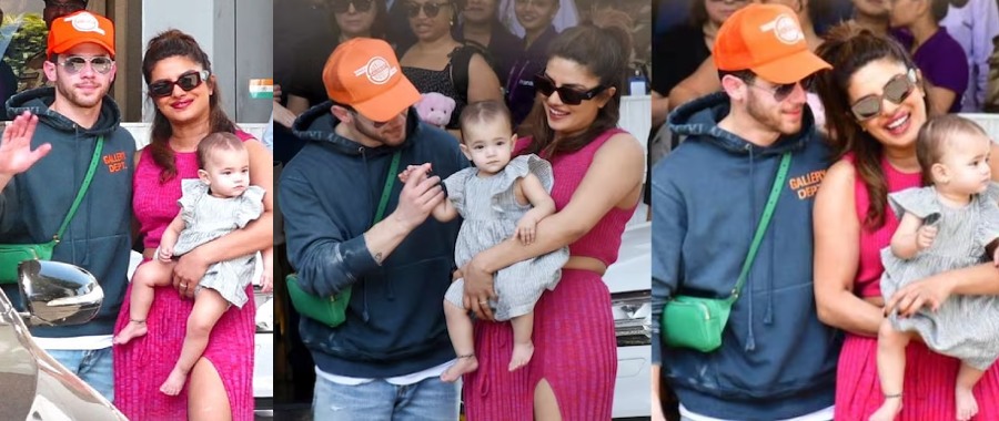 Priyanka Chopra-Nick and her daughter arrive in India for aunt's wedding