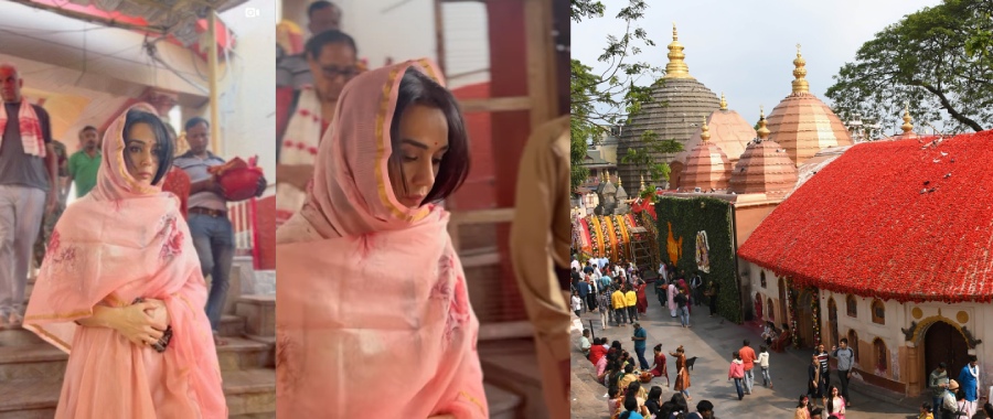Preity Zinta reach Kamakhya temple and sought the blessings of the goddess.