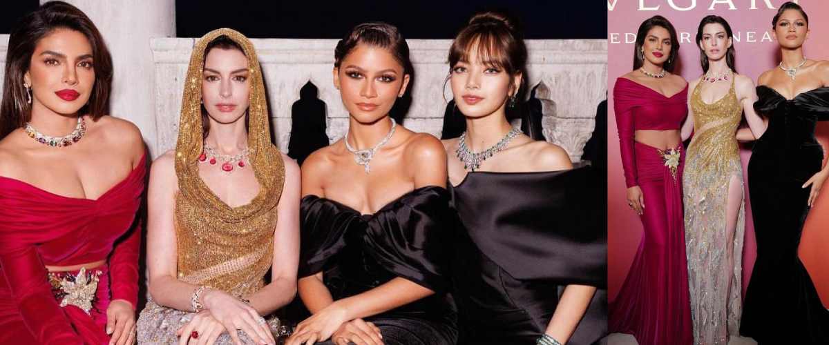 All four beauties were seen sitting together at the event