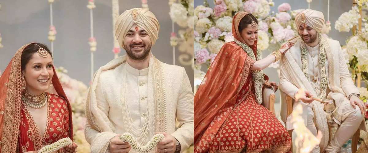 The daughter-in-law of the Deol family looked beautiful in a red dress