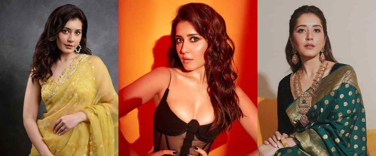 Rashi Khanna's Black Cutout Gown