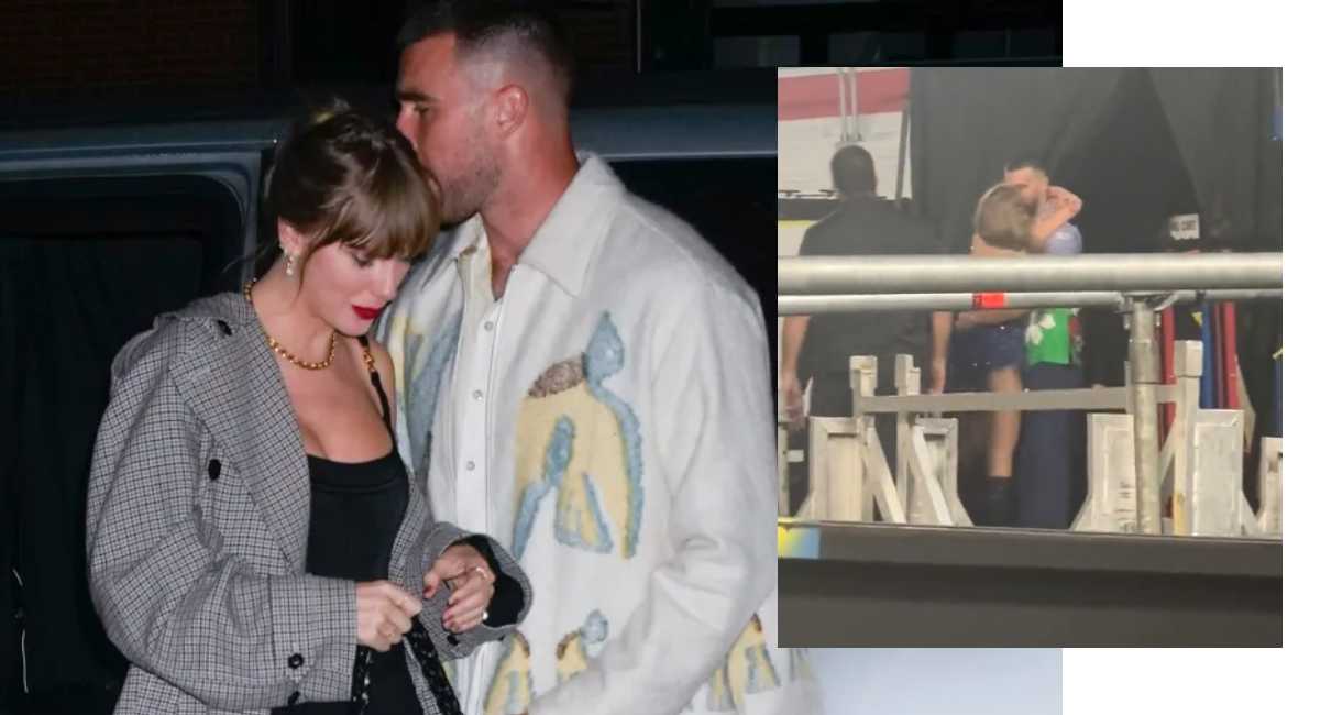 Taylor Swift shares a sweet post-concert embrace and kiss with boyfriend Travis Kelce in Argentina