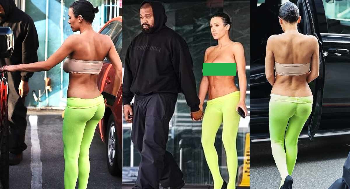 Kanye West with Wife Bianca Censori Stylish Mall Outing