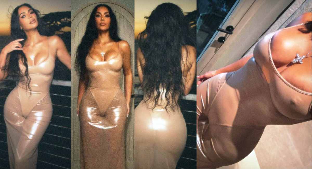 Kim Kardashian Stuns in a Bold Birthday Suit Dress