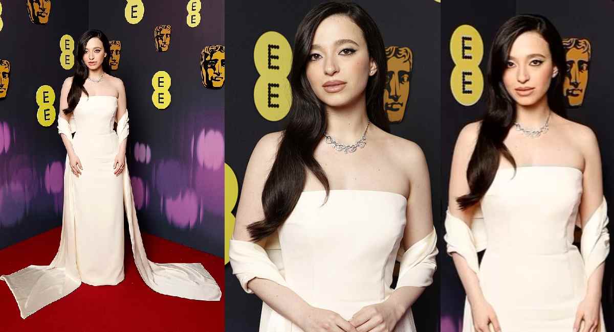 Mikey Madison Stuns in Ivory Strapless Dress at BAFTAs 2025 After Best Leading Actress Nomination