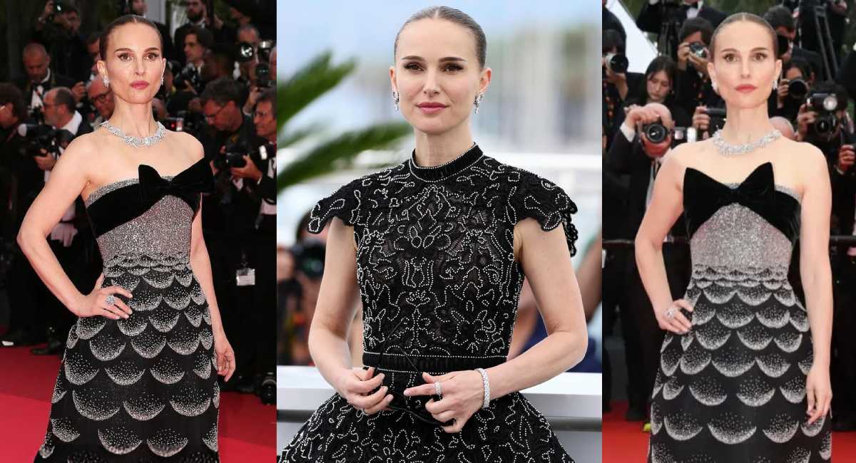 Natalie Portman Fish Scale Dress at Cannes 2025 Shines