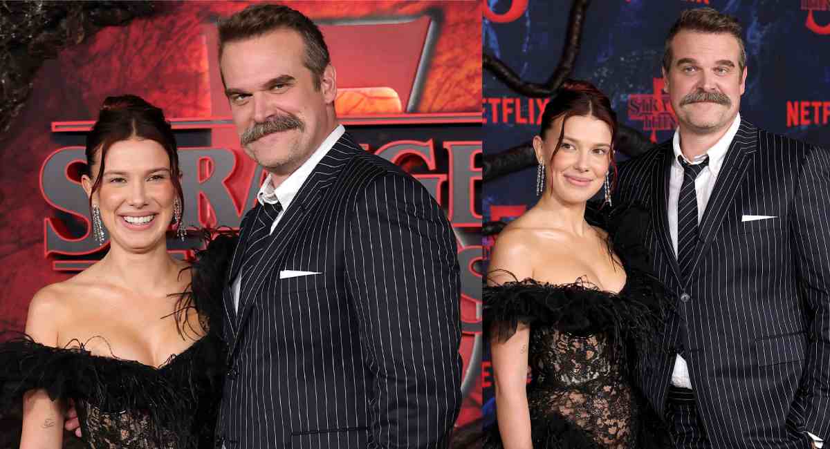 Millie Bobby Brown and David Harbour Reunite at Stranger Things Finale