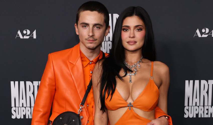Timothee Chalamet and Kylie Jenner at Marty Supreme Premiere